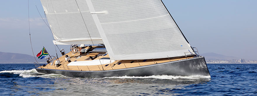 Performance Superyacht Sails with Lightweight Anchor Arm